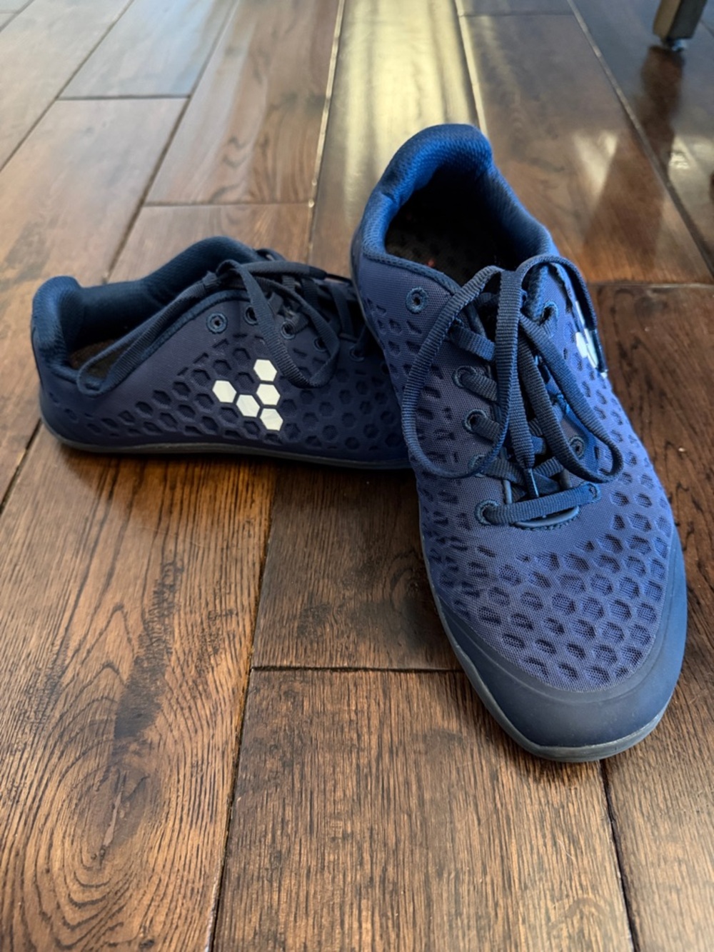 Like new !  Vivo barefoot Navy Women’s Lace-Up Sneakers